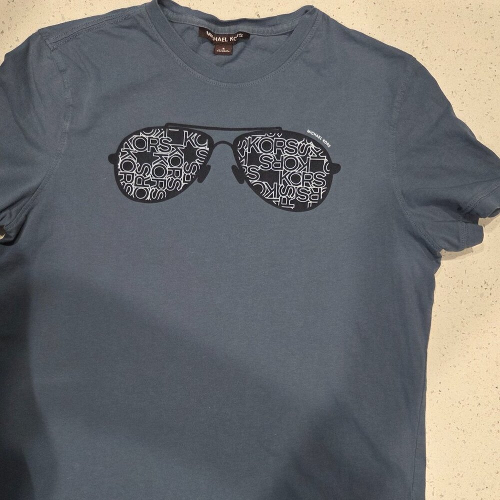 Michael Kors Men Aviator T Shirt Blue